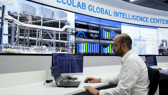A picture of the Ecolab Global Intelligence Center (EGIC) in Pune, India